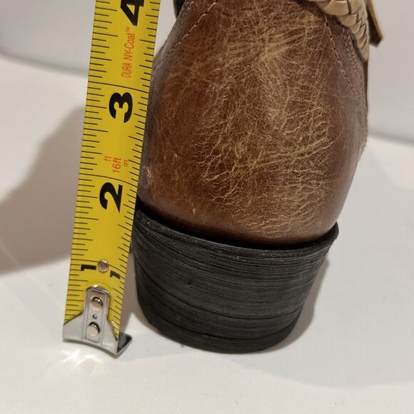 Brown Ariat Western Brown Bootie Naturally Distressed Leather Ankle Boots 8 B - Picture 16 of 16